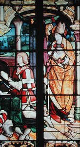 Window depicting Philibert II (1480-1504) Duc de Savoie and St. Philibert, c.1525-30 by French School